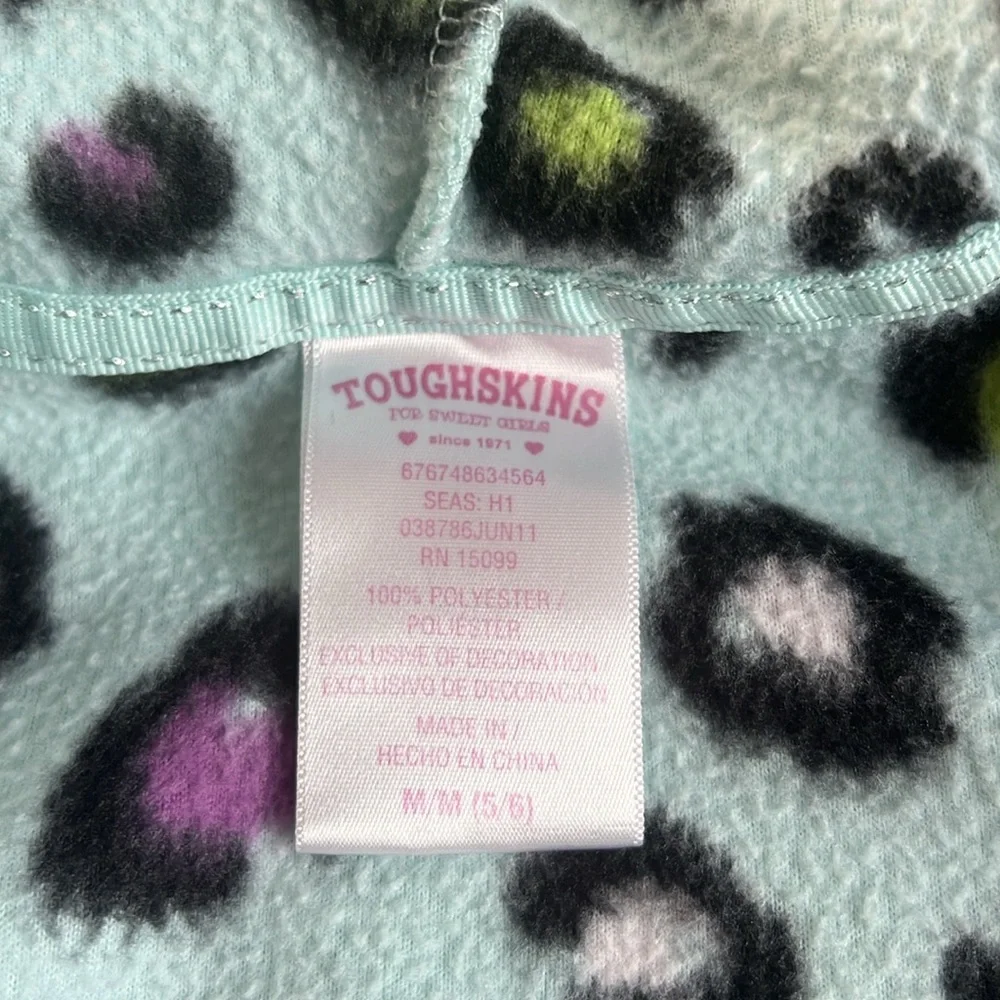 Girls Cheetah Fleece Jacket - 5/6